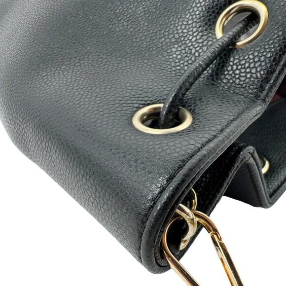 Chanel Business Affinity Caviar Quilted Leather Drawstring Bucket Bag Black - Picture 8 of 16
